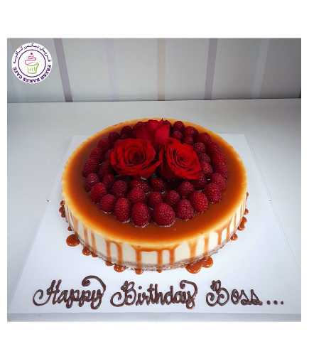 Cheesecake with Berries & Roses 02