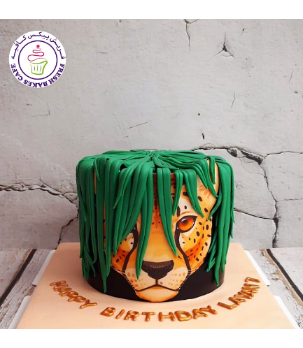 Cheetah Themed Cake - Printed Picture
