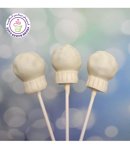 Chef Hat Themed Cake Pops