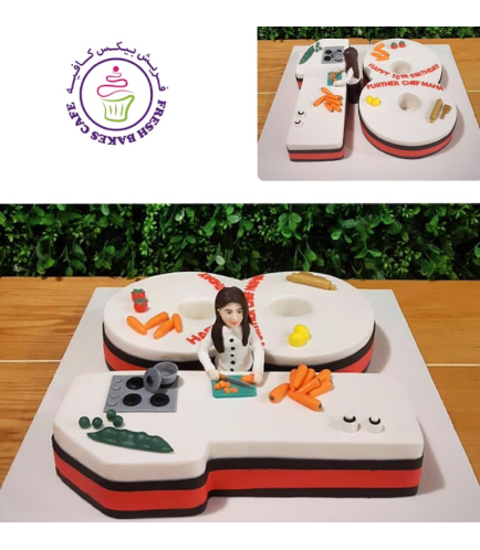 Chef Themed Cake - Number Cake