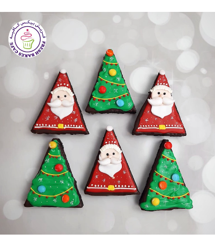 Brownies - Christmas Trees & Santa