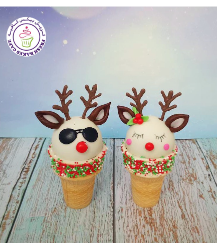 Cone Cake Pops - Reindeers 02