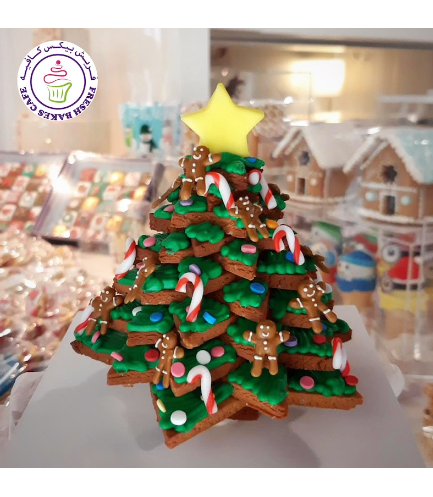 Cookies - Gingerbread Cookies - Christmas Tree - 3D - Big