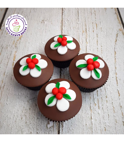 Cupcakes - Christmas Pudding