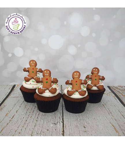 Cupcakes - Gingerbread Man Cookies