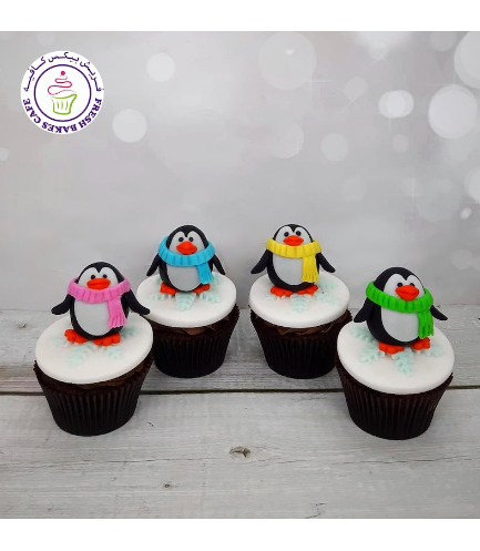 Cupcakes - Penguins - 3D Toppers 02