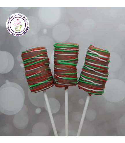 Marshmallow Pops - Christmas Colors