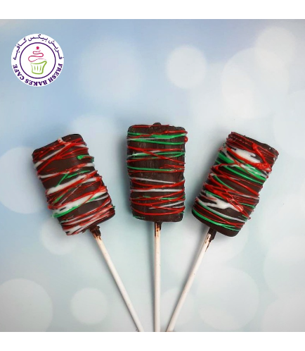 Christmas/Winter Themed Marshmallow Pops - Christmas Colors