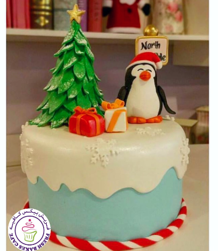 Cake - Decorative - Penguin & Christmas Tree - 3D Cake Toppers 01