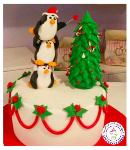 Cake - Decorative - Penguin & Christmas Tree - 3D Cake Toppers 02