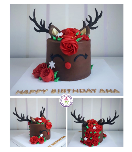 Cake - Decorative - Reindeer - 2D Cake 01