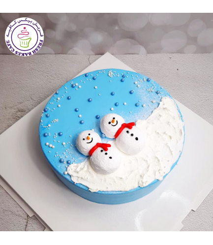 Cake - Decorative - Snowman - Cream Cake 01