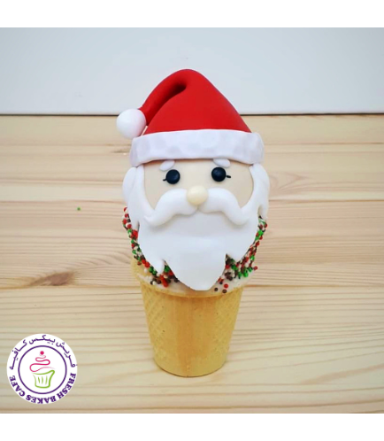 Christmas/Winter Themed Cone Cake Pops - Santa 01