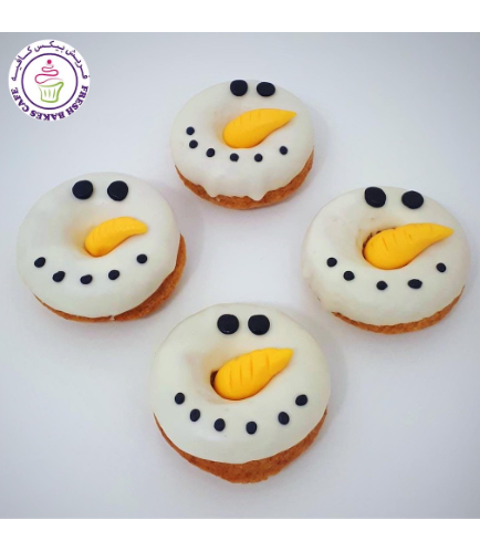 Christmas/Winter Themed Donuts - Snowmen - Faces 01