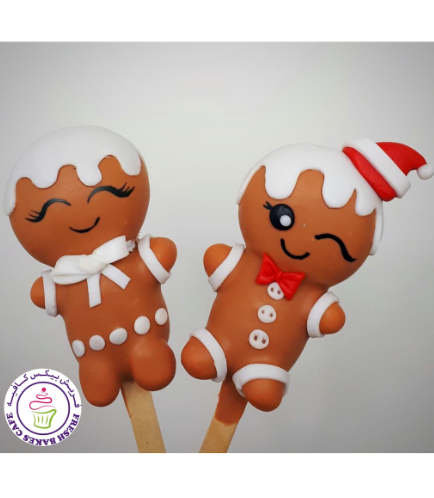 Christmas/Winter Themed Popsicakes - Gingerbread Men 01