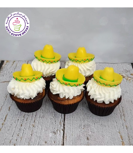 Cinco de Mayo Themed Cupcakes - Fiesta Hats