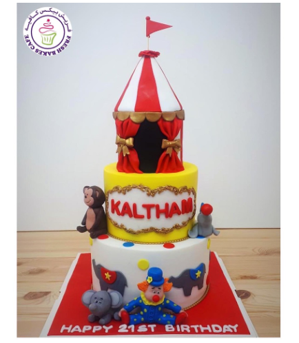 Circus/Carnival Themed Cake - 3 Tier 02a