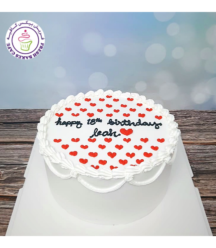 Classic Themed Cake - Hearts