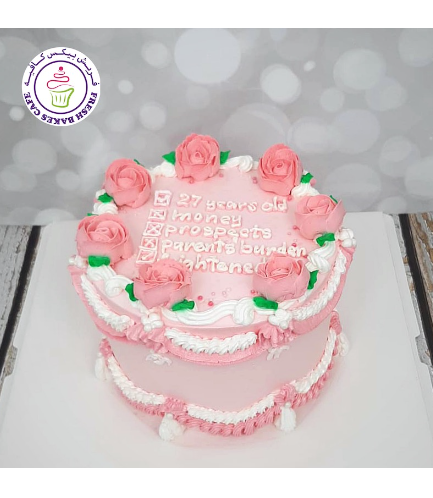 Classic Themed Cake - Roses