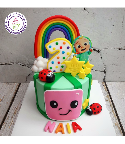 CoComelon Themed Cake - 2D Cake - 3D Cake Toppers & Printed Picture 01