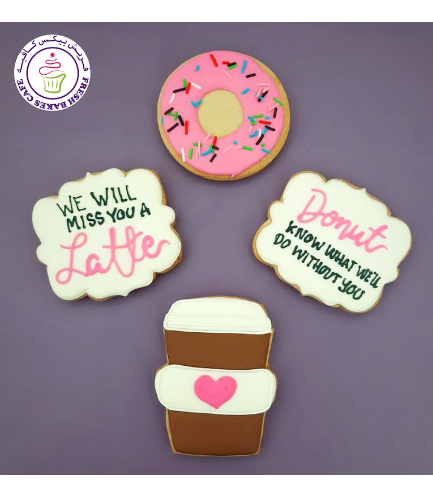 Coffee Cup & Donut Themed Cookies
