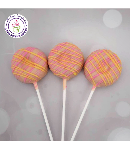 Colorful Donut Pops - Pink & Yellow