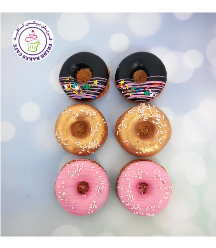 Colorful Donuts - Gold, Black, & Pink