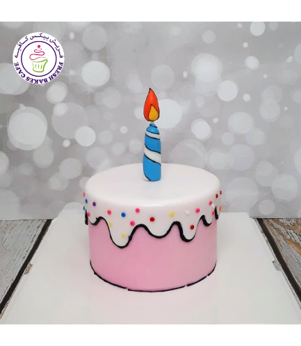 Cake - Candle - Colored 02
