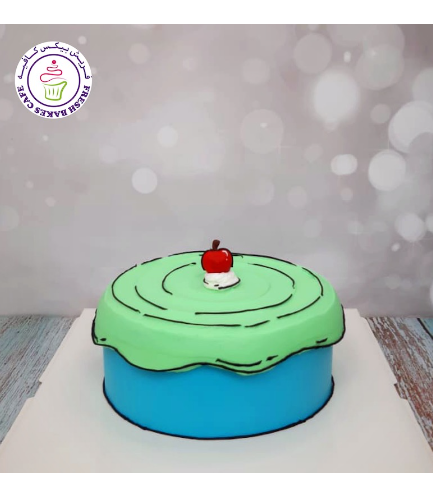 Cake - Cherry - Green & Blue