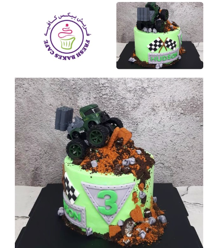 Construction Themed Cake - 2D Cake Toppers & Toy 02
