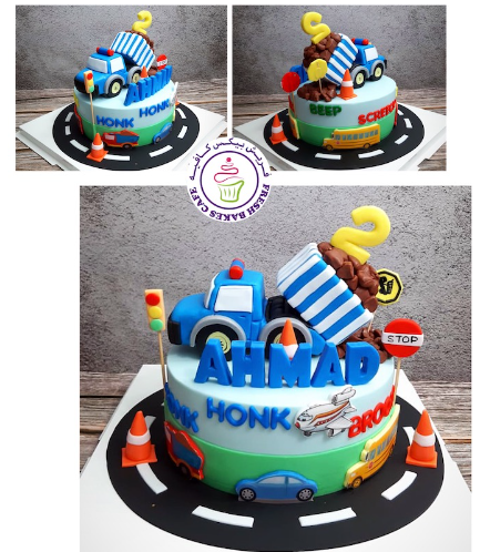Construction Themed Cake - Dump Truck - 3D Cake Topper 01