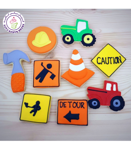 Construction Themed Cookies - Trucks & Signs