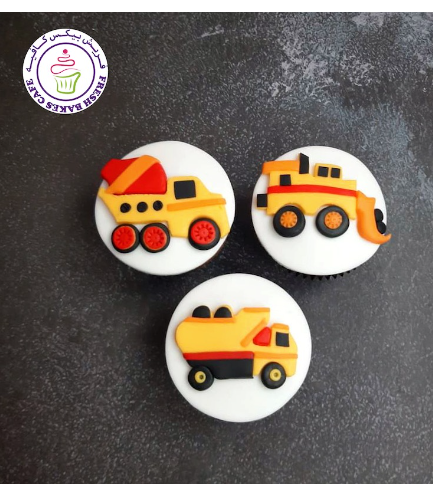 Construction Themed Cupcakes - 2D Toppers 02