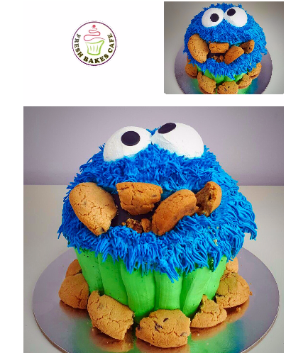 Cake - Cookie Monster - Mega Cupcake