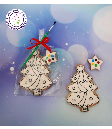 Cookies - Sugar Cookies - Cookie Painting Kit - Christmas Tree