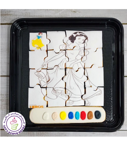 Snow white Themed Themed Cookies - Puzzle Painting Kit