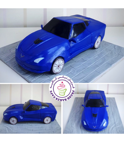Car Themed Cake - Corvette - 3D Cake