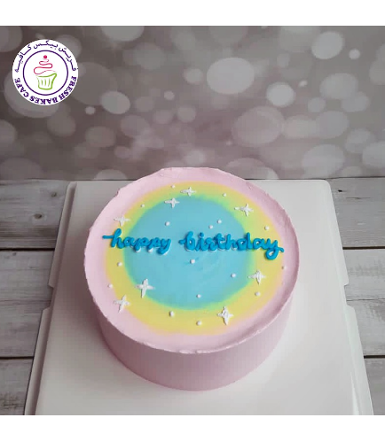 Cake - Color Swirls - Stars 01