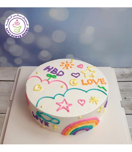 Cake - Doodle - Rainbow Doodle 01