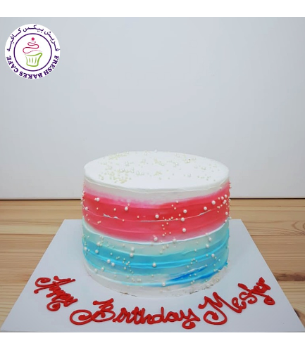 Cream Ombre Cake - Shaded - Pink & Blue 02