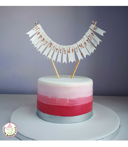 Cake - Ombre - Fondant - Pink 02