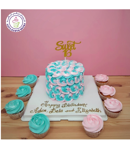 Cake - Blue & Pink - Two-Toned 01b