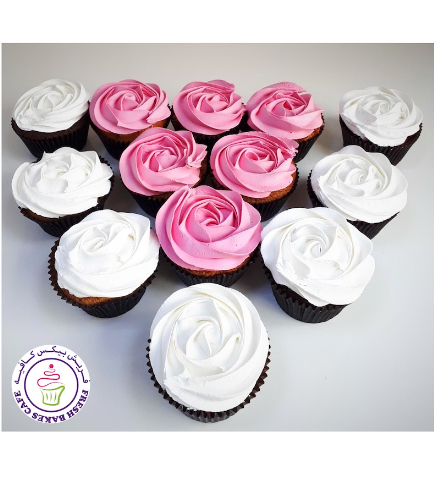 Cupcakes - Pink & White