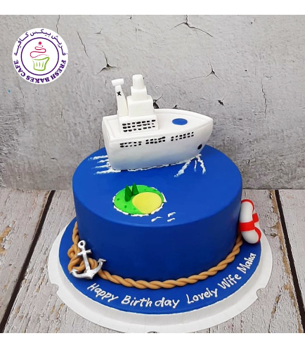 Cruise Ship Themed Cake