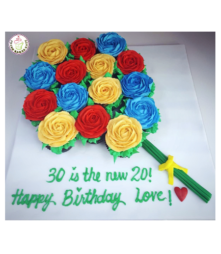Flower Cupcake Bouquet 02