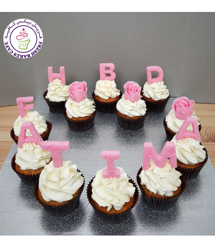 Cupcakes - Letters & Roses 02