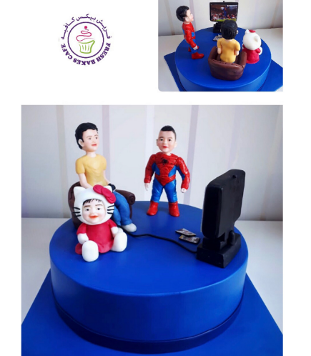 Cake - Hello Kitty & Spider-Man  - 3D Customised Cake Toppers