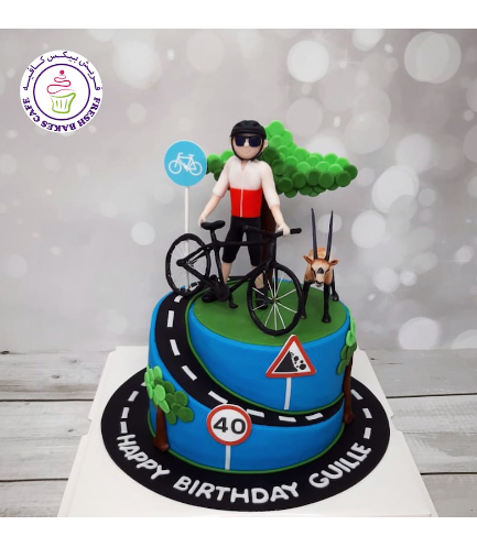 Cycling Themed Cake - 3D Character 02b