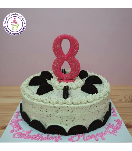 Cookies & Cream Cake with Fondant Number