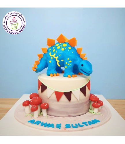 Dinosaur Themed Cake - Stegosaurus - 3D Cake Topper 02